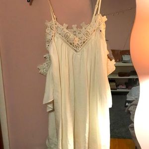 white off-the-shoulder dress